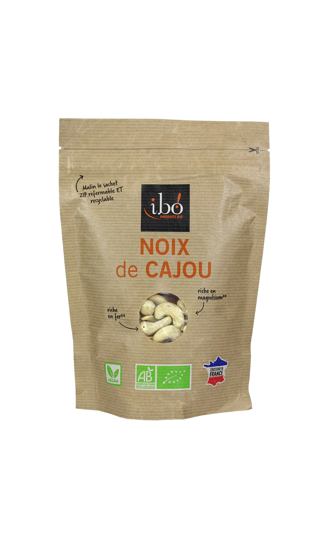 Noix de Cajou bio non grillées non salées - IBO